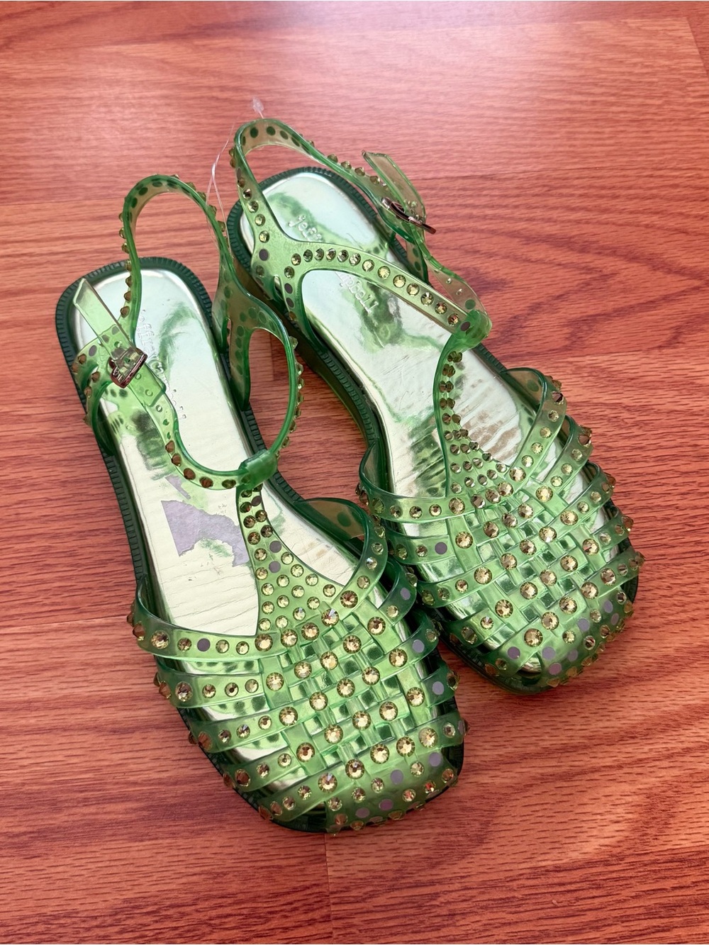 jeffrey campbell rhinestone jelly sandals